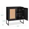 Best Choice Products 2-Door Rattan Storage Cabinet, Accent Furniture, Cupboard w/ Non-Scratch Foot Pads